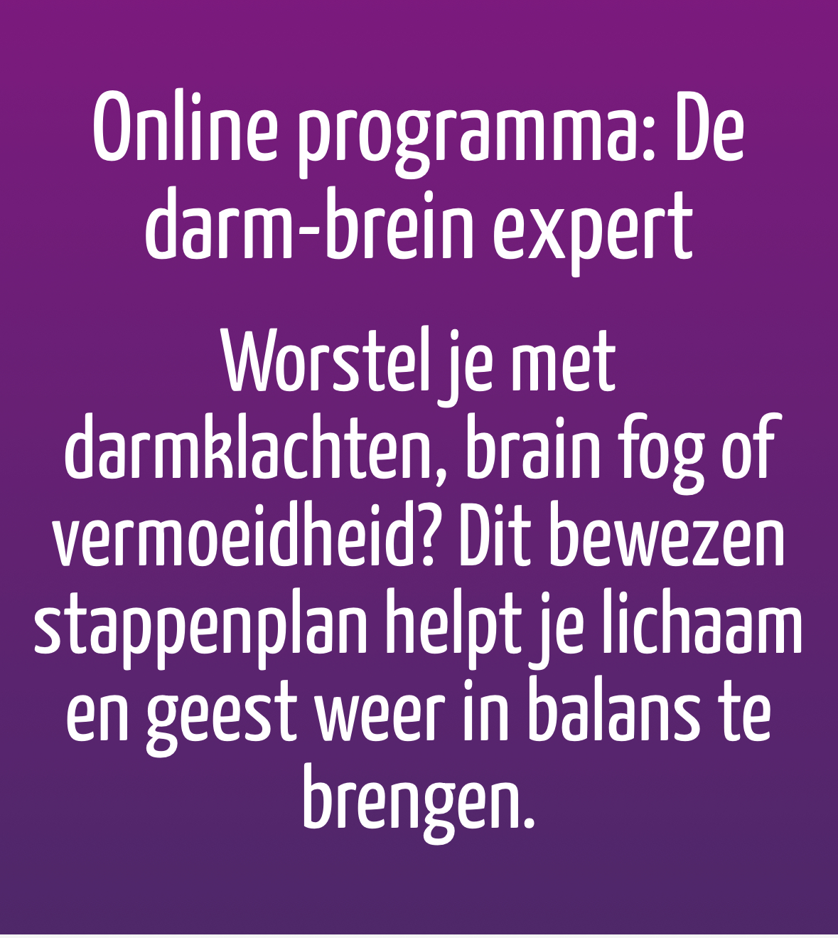 Online programma: De darm-brein expert - Mohammed Boulahrir - Afbeelding 3